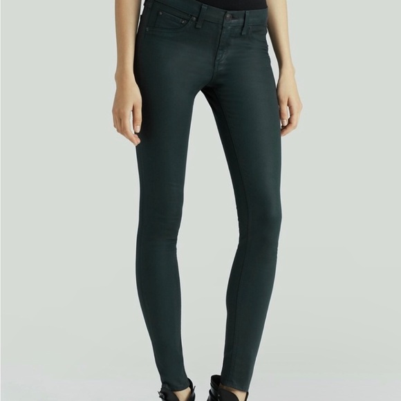 Rag Bone Jean Women's Stretch Legging Coated Skinny Jeans In